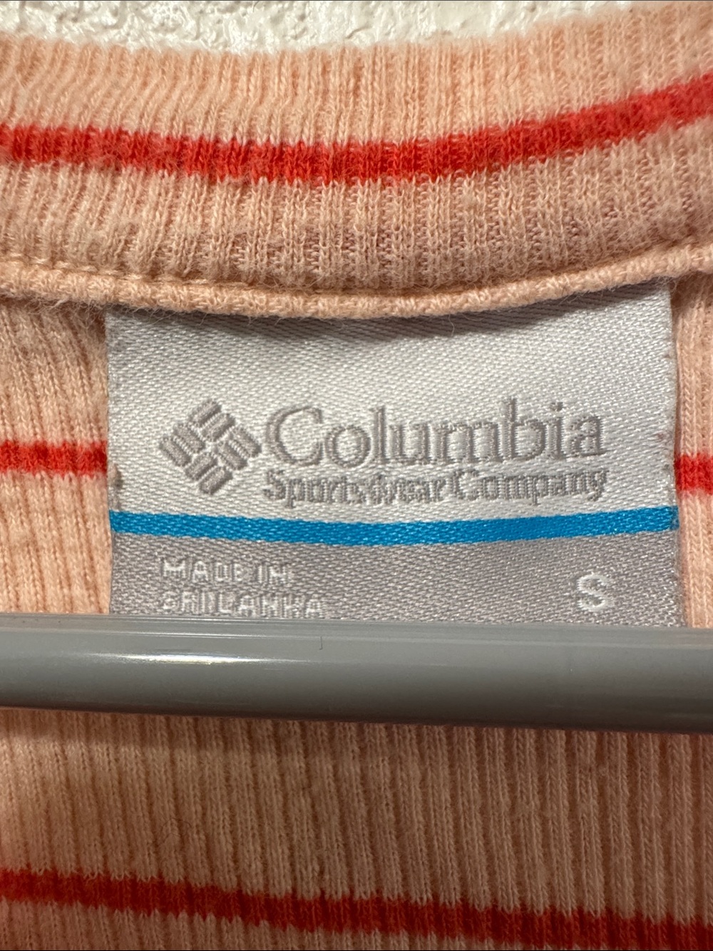 Columbia Coral and Red Striped Ribbed Tank - Picture 3 of 7